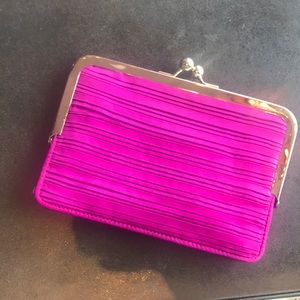 Magenta Pleated Evening Cluctch